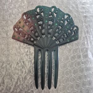 Elegant Black and Pink Hair Comb